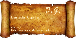 Darida Gyula névjegykártya